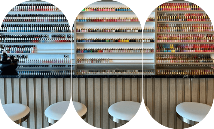 Relaxing salon interior at NailVibe Cool Springs in Franklin, Tennessee