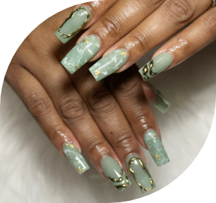 Custom nail art by NailVibe Cool Springs